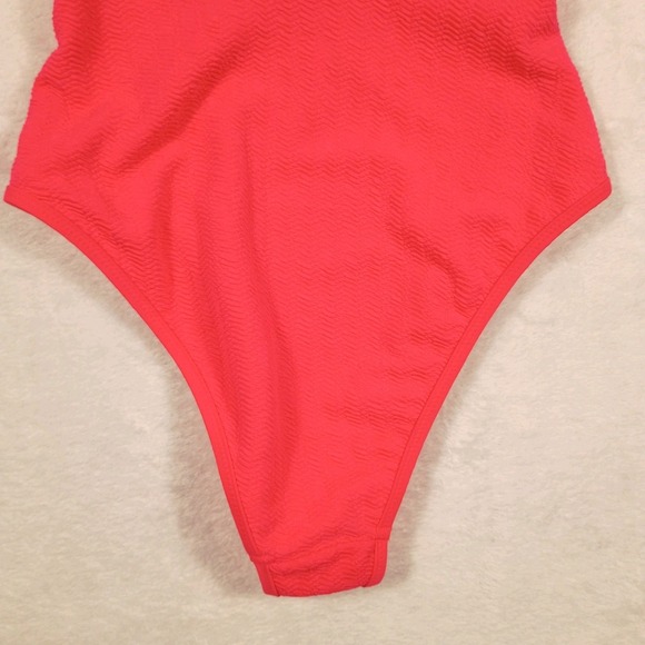 No Boundaries One Piece Bathing Suit Coral Flame Size Medium 8-10 New With Tags - Picture 5 of 9